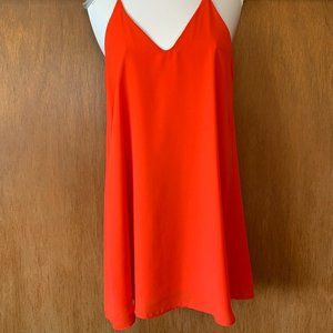 Three Eighty Two Bright Red Slip Dress - Mini